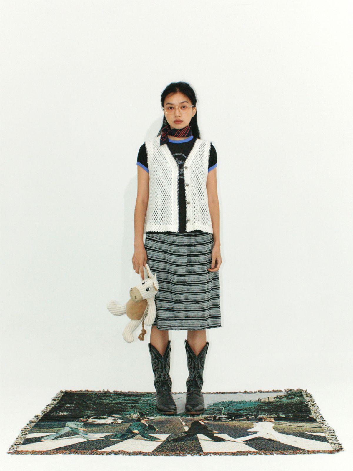 이히하(YEEHEEHAA) honey stitch vest (IV)