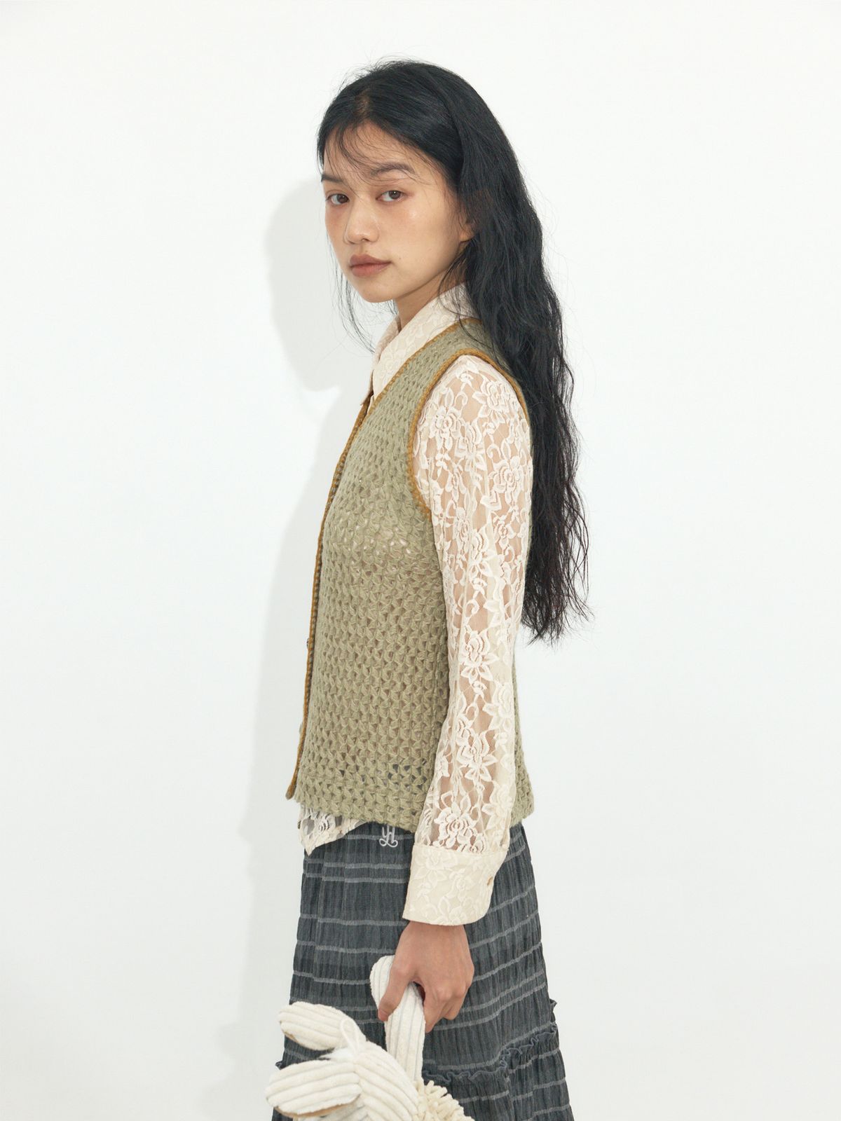 이히하(YEEHEEHAA) honey stitch vest (KK)