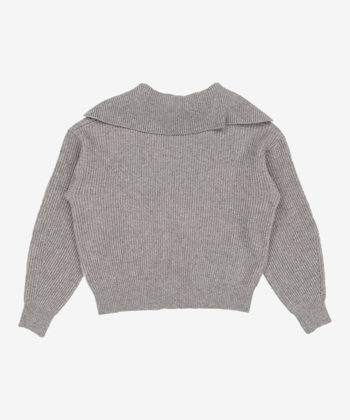 다이애그널(DIAGONAL) WOOL COLLAR KNIT PULLOVER (grey) FREE