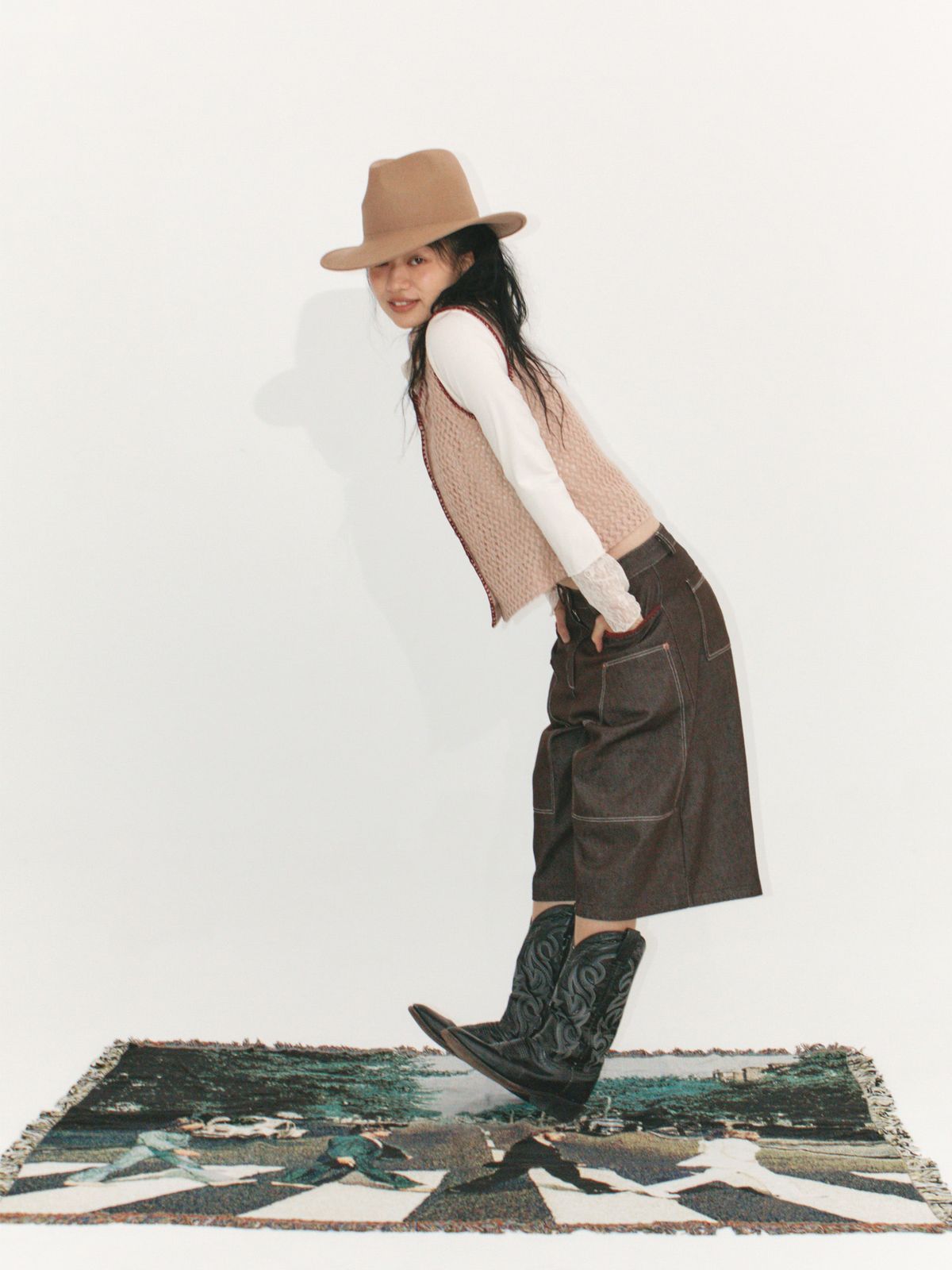 이히하(YEEHEEHAA) honey stitch vest (PK)