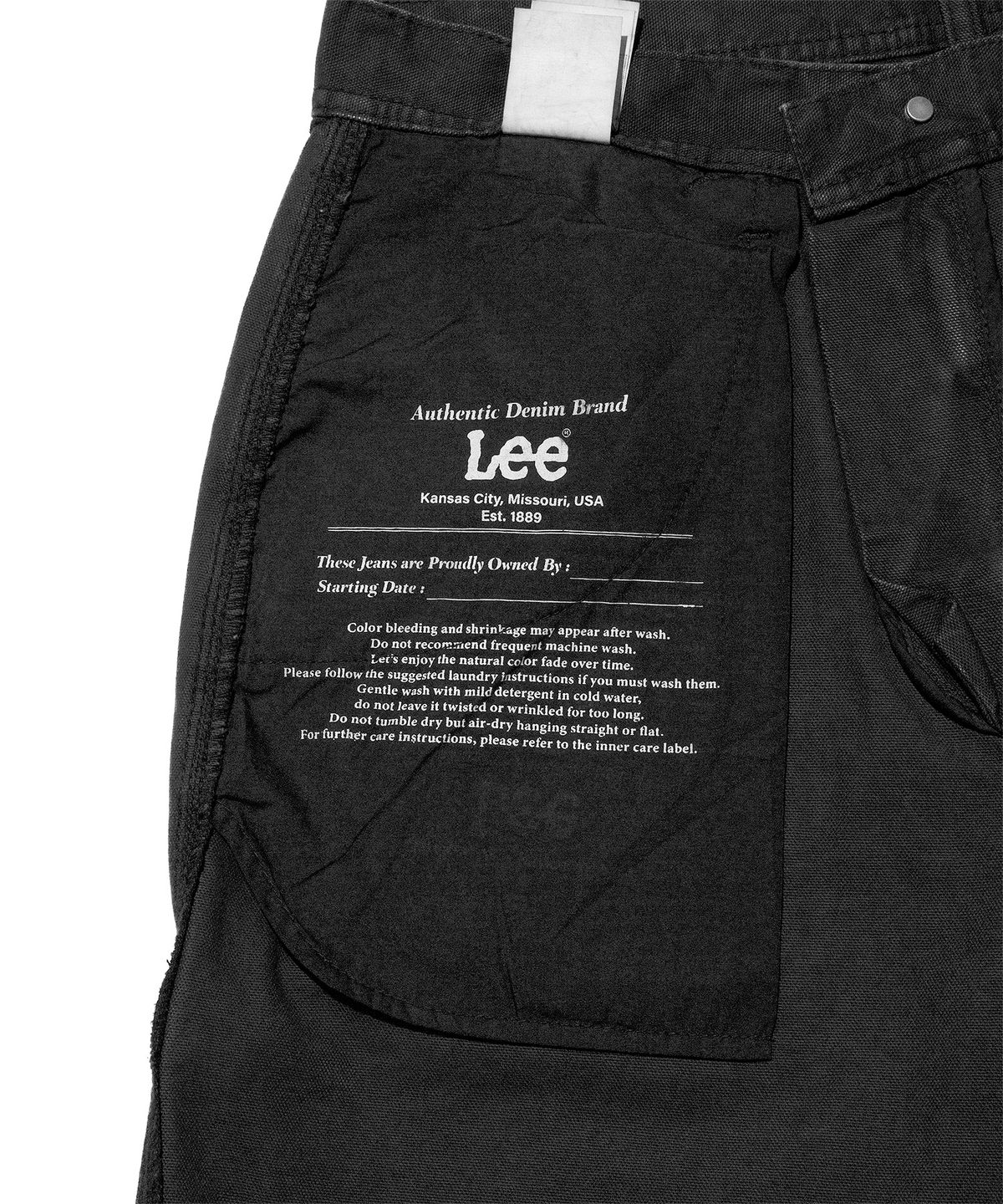 리(LEE) 페인터 다잉 팬츠 블랙
