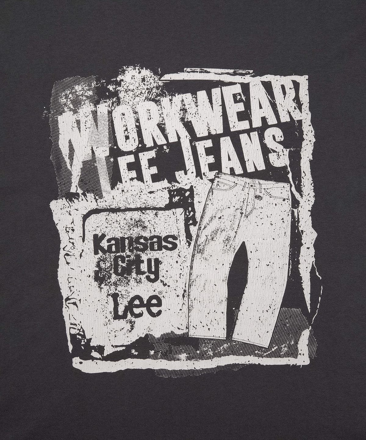 리(LEE) 리진스 그래픽 긴팔 티셔츠 챠콜