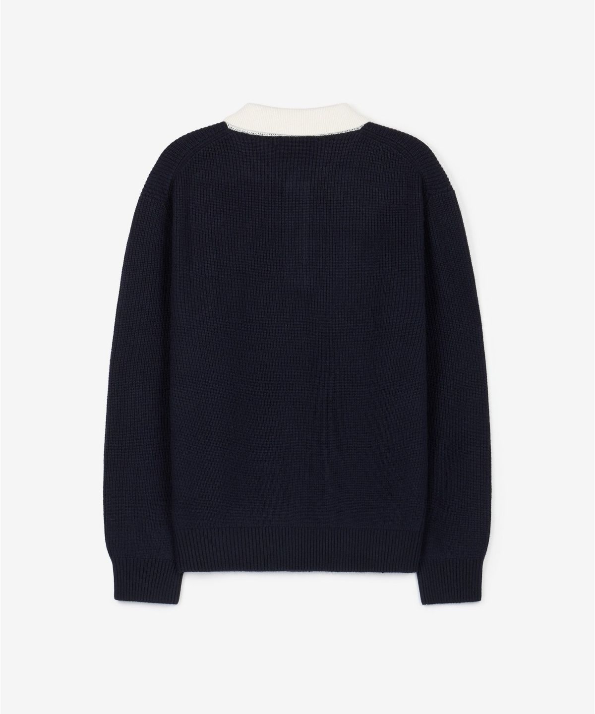 티엔지티(TNGT) Cashmere Blended Oversize Rugby Polo Knit Top (Midnight Black) TNSW6F111BK
