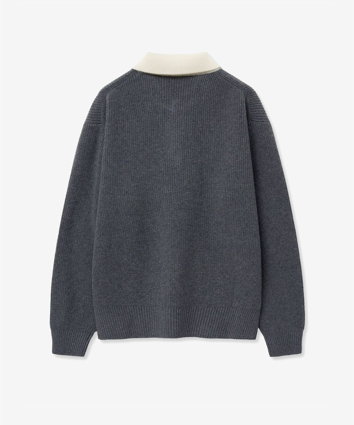 티엔지티(TNGT) Cashmere Blended Oversize Rugby Polo Knit Top (Grey) TNSW6F111G2