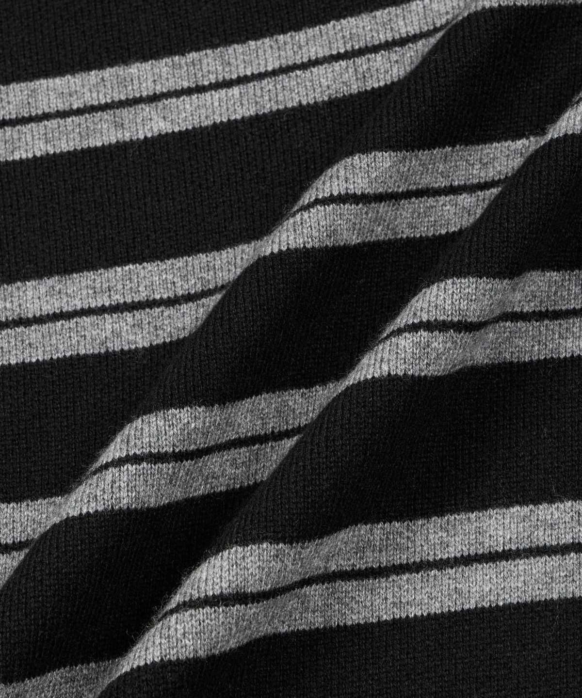 티엔지티(TNGT) Button Detail Stripe Knit Top (Black) TNSW6F112BK