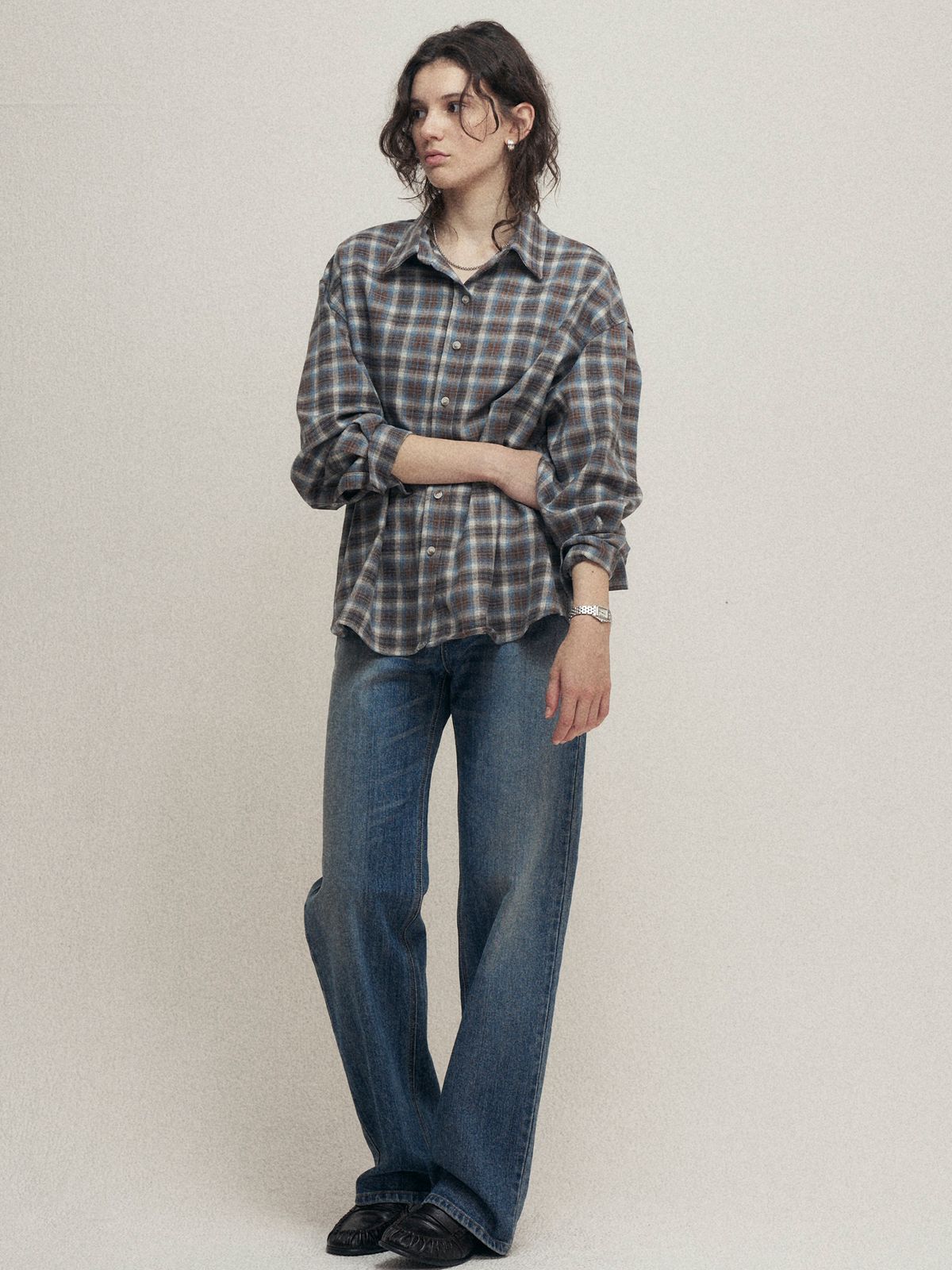 마롭(MALOUPE) 9166 스트레이트핏 데님 (미디움 인디고)