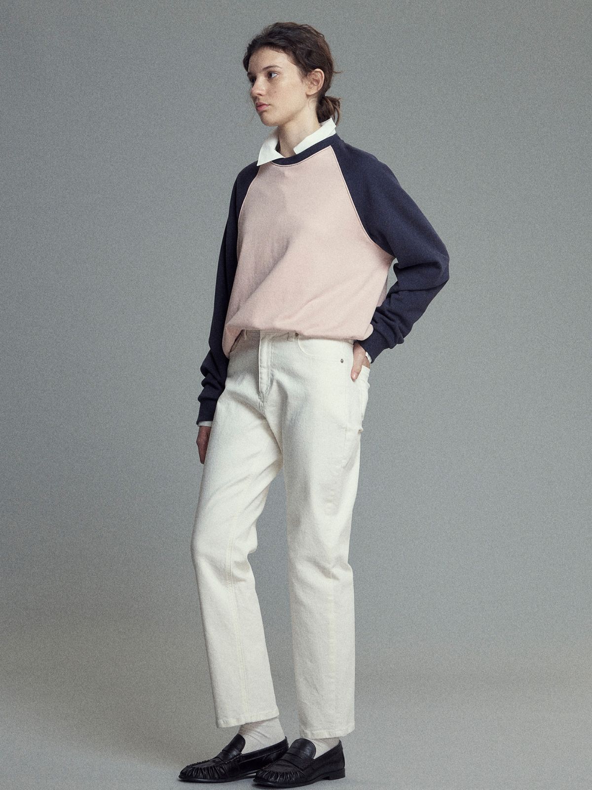 마롭(MALOUPE) 9165 시가렛 데님팬츠 (아이보리)