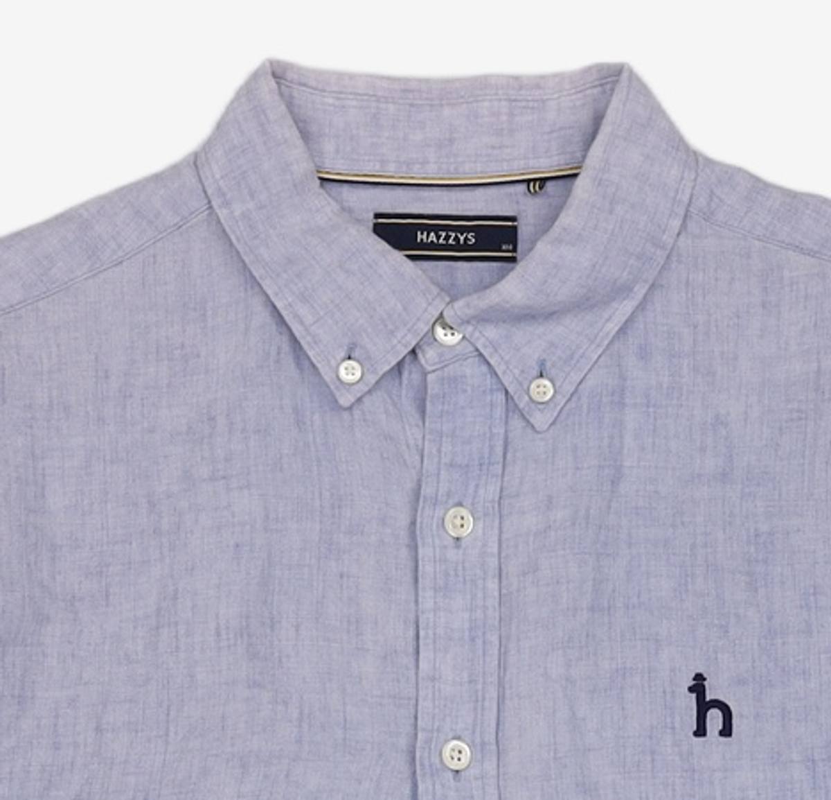 헤지스(HAZZYS) [H SHIRT] 라이트 블루 린넨 캐주얼 셔츠 HZSH2B302B2 100