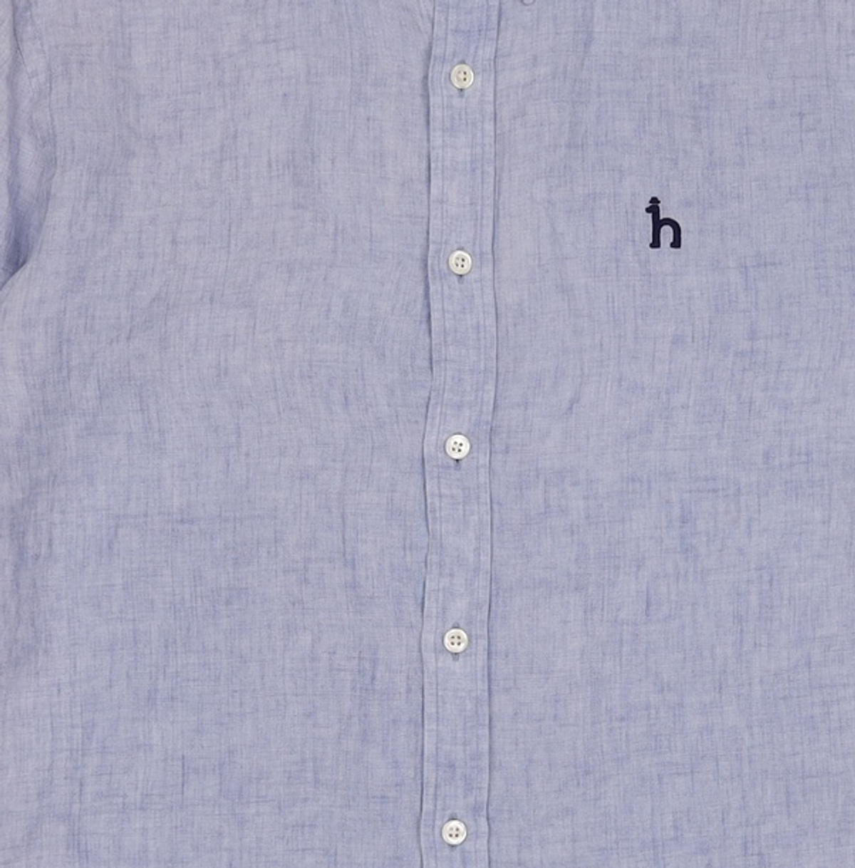 헤지스(HAZZYS) [H SHIRT] 라이트 블루 린넨 캐주얼 셔츠 HZSH2B302B2 100