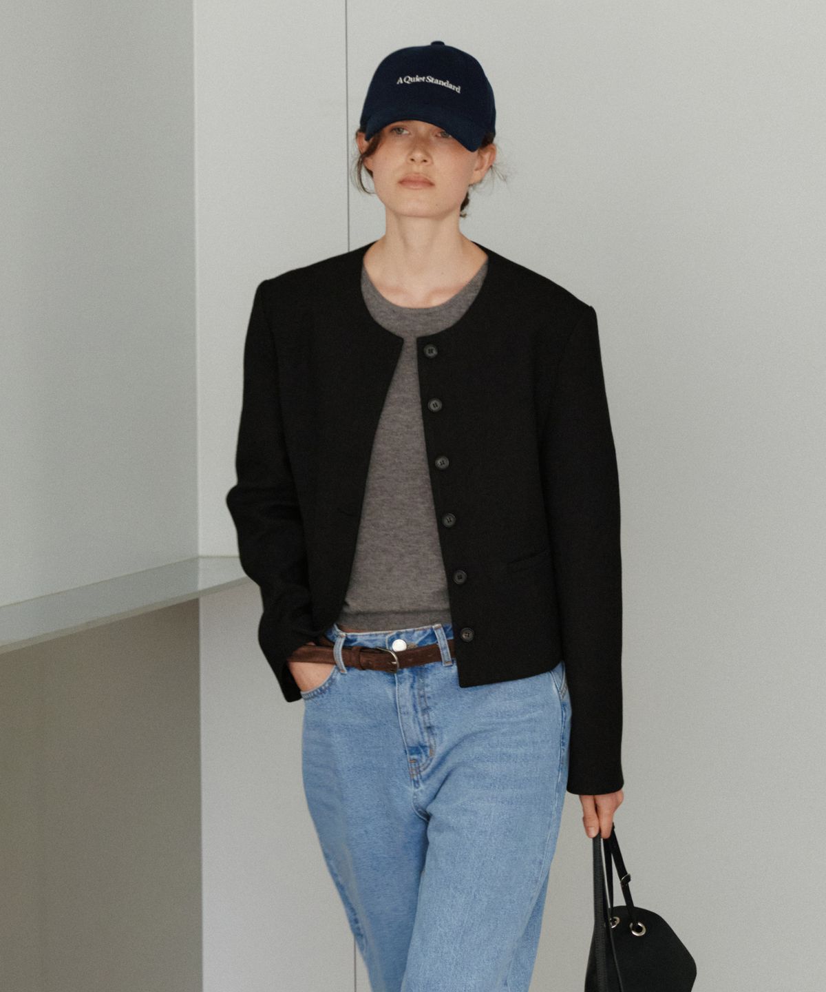 유라고(URAGO) Camila round twill jacket_2colors