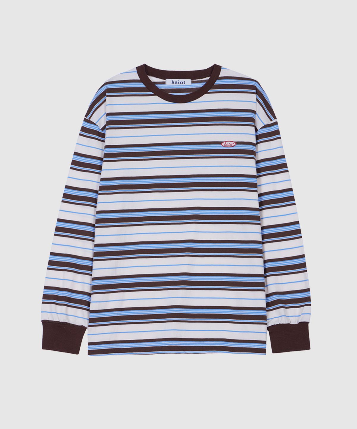 헤인트(HAINT) ARVEL MULTI STRIPE T-SHIRTS 2COL_BROWN