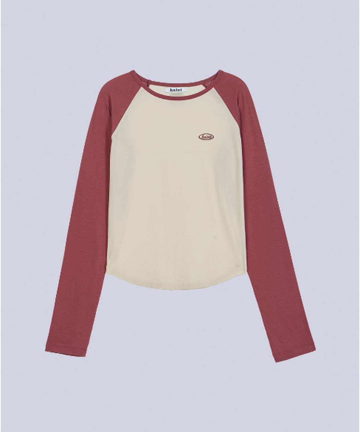 헤인트(HAINT) REVI HAINT PATCH RAGLAN T_SHIRT_BURGUNDY