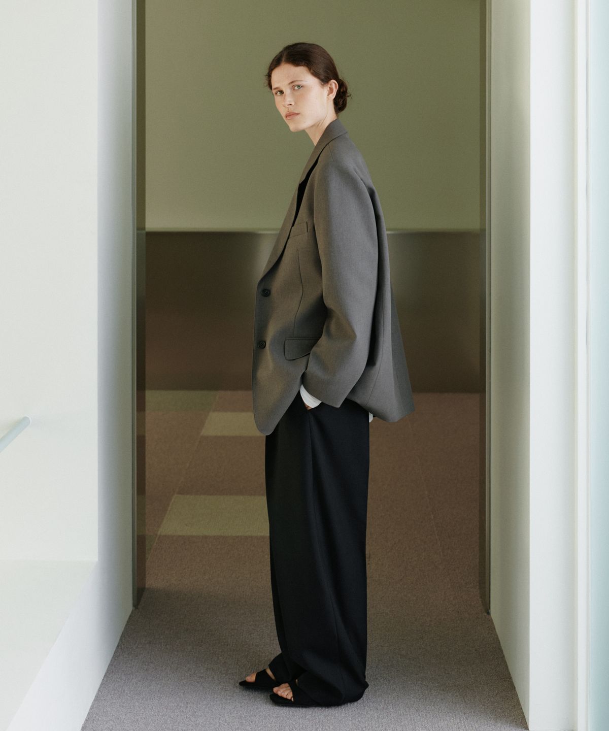 유라고(URAGO) Gentle oversized single jacket_2colors