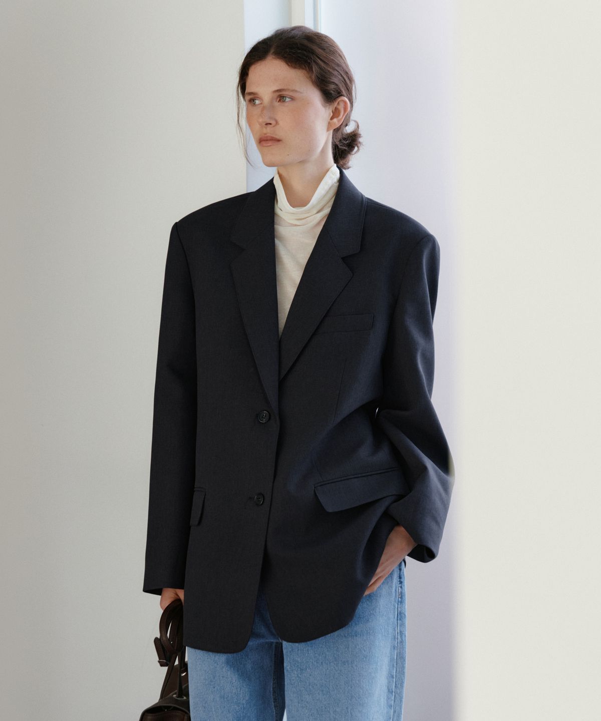 유라고(URAGO) Gentle oversized single jacket_2colors