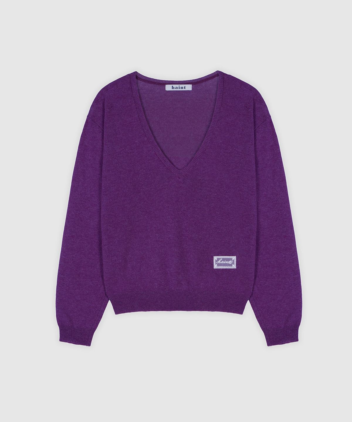 헤인트(HAINT) LUEN DEEP V_NECK KNIT 3COL_PURPLE