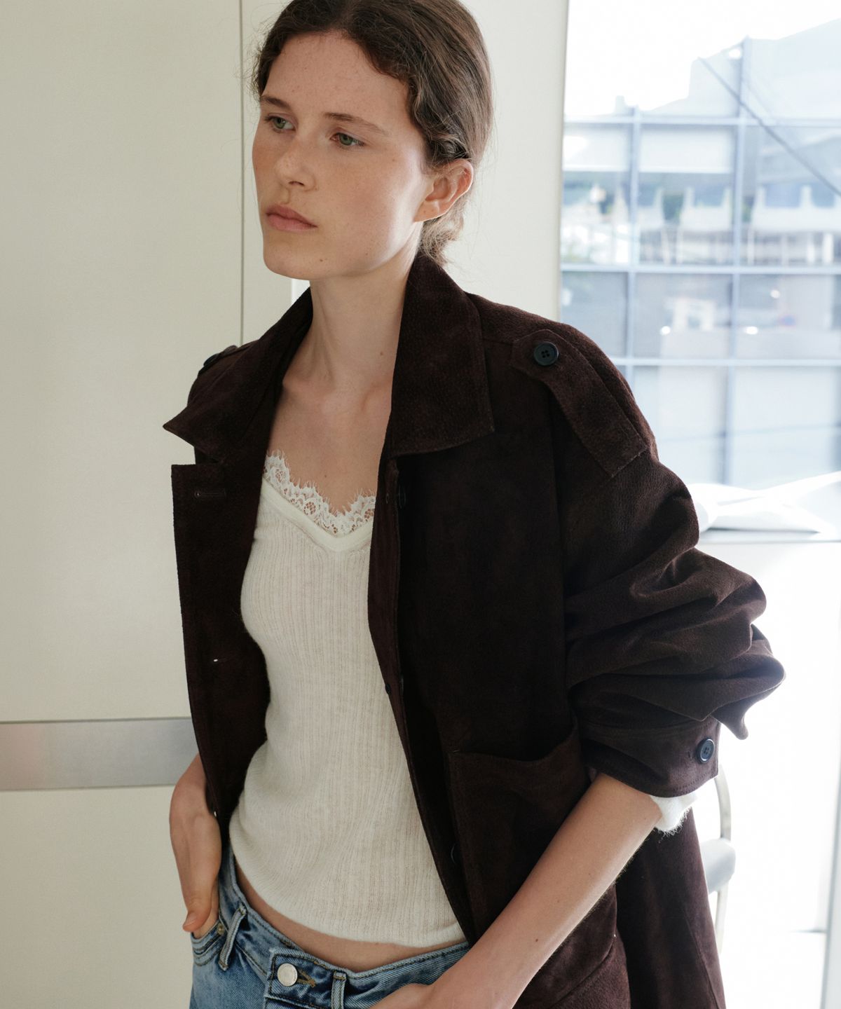 유라고(URAGO) Suede overfit work jacket_2colors