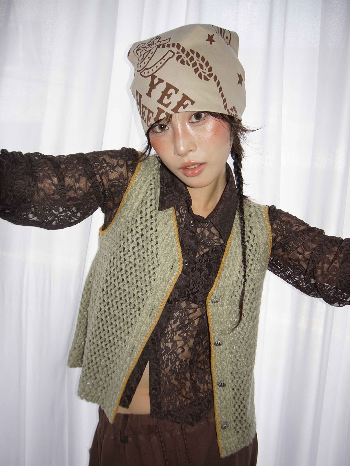 이히하(YEEHEEHAA) western lady lace SH (BR)