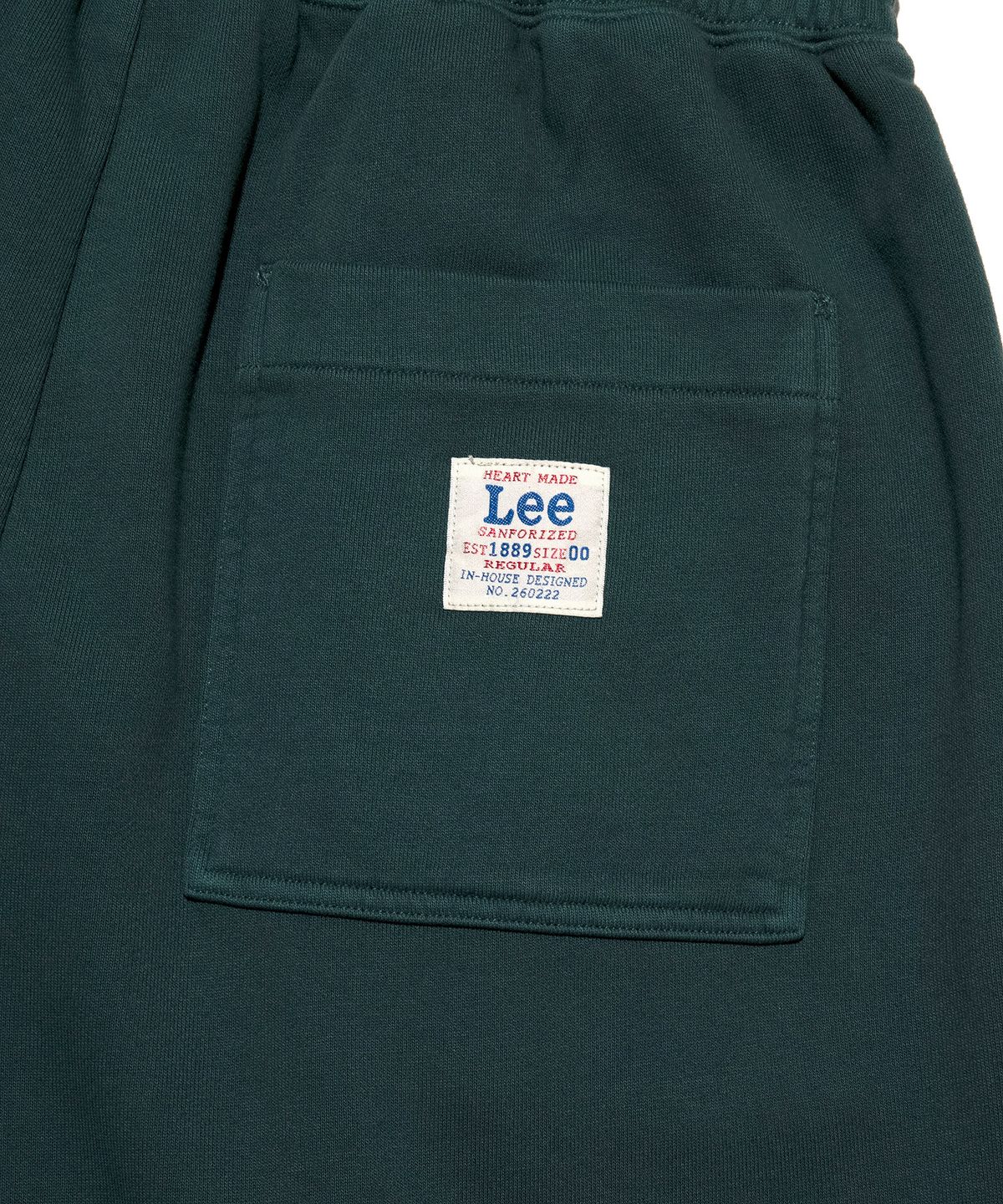 리(LEE) 페인티드 다잉 원턱 스웻 팬츠 그린
