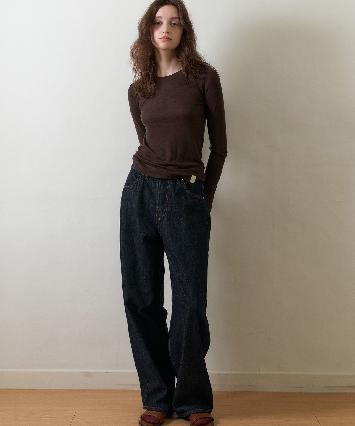 헤인트(HAINT) NELRO WIDE NONFADE INDIGO DENIM_DARK BLUE