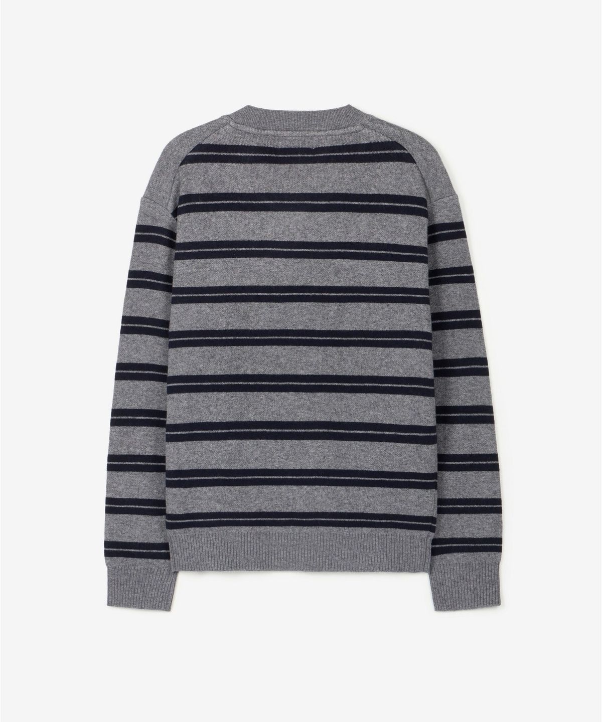 티엔지티 우먼(TNGT WOMAN) W Button Detail Stripe Knit Top (Grey) TNSW6F112G2