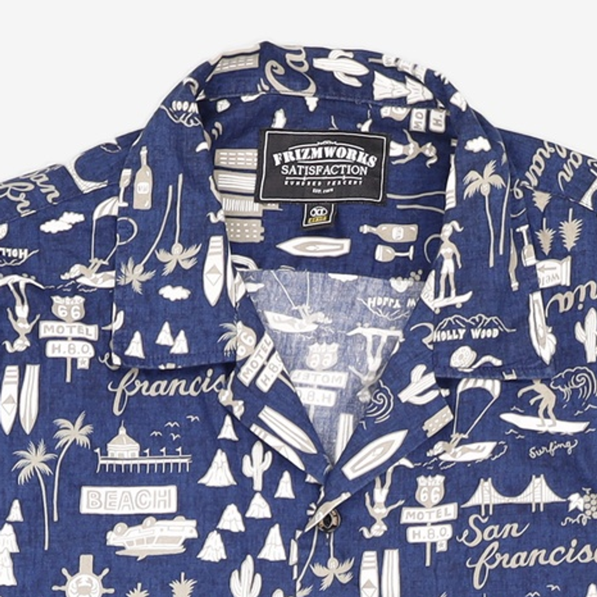 프리즘웍스(FRIZMWORKS) ALOHA HALF SHIRT _ BEACH NAVY XL