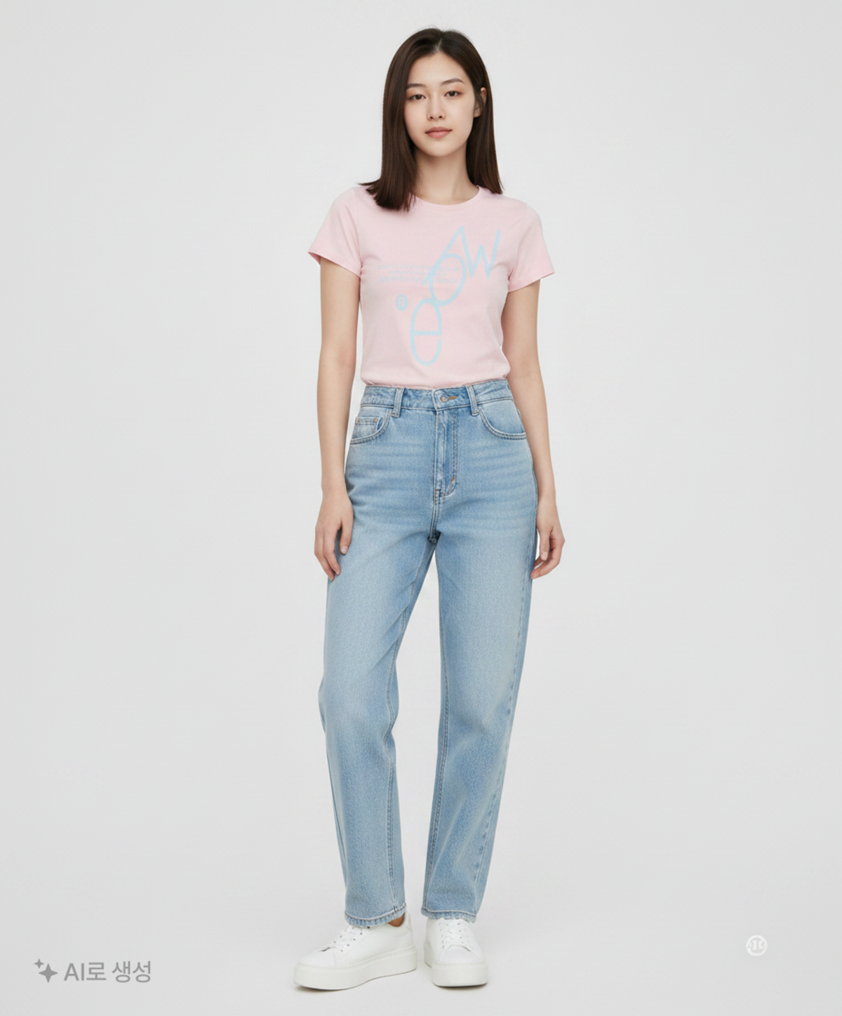 웰빙익스프레스(WELLBEING EXPRESS) Light WBE Tee Pale Pink S