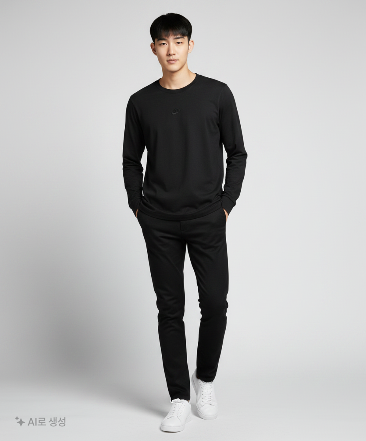 나이키(NIKE) 스포츠웨어 프리미엄 에센셜 긴소매 티셔츠 M - 블랙 / DO7391-010 XXXL