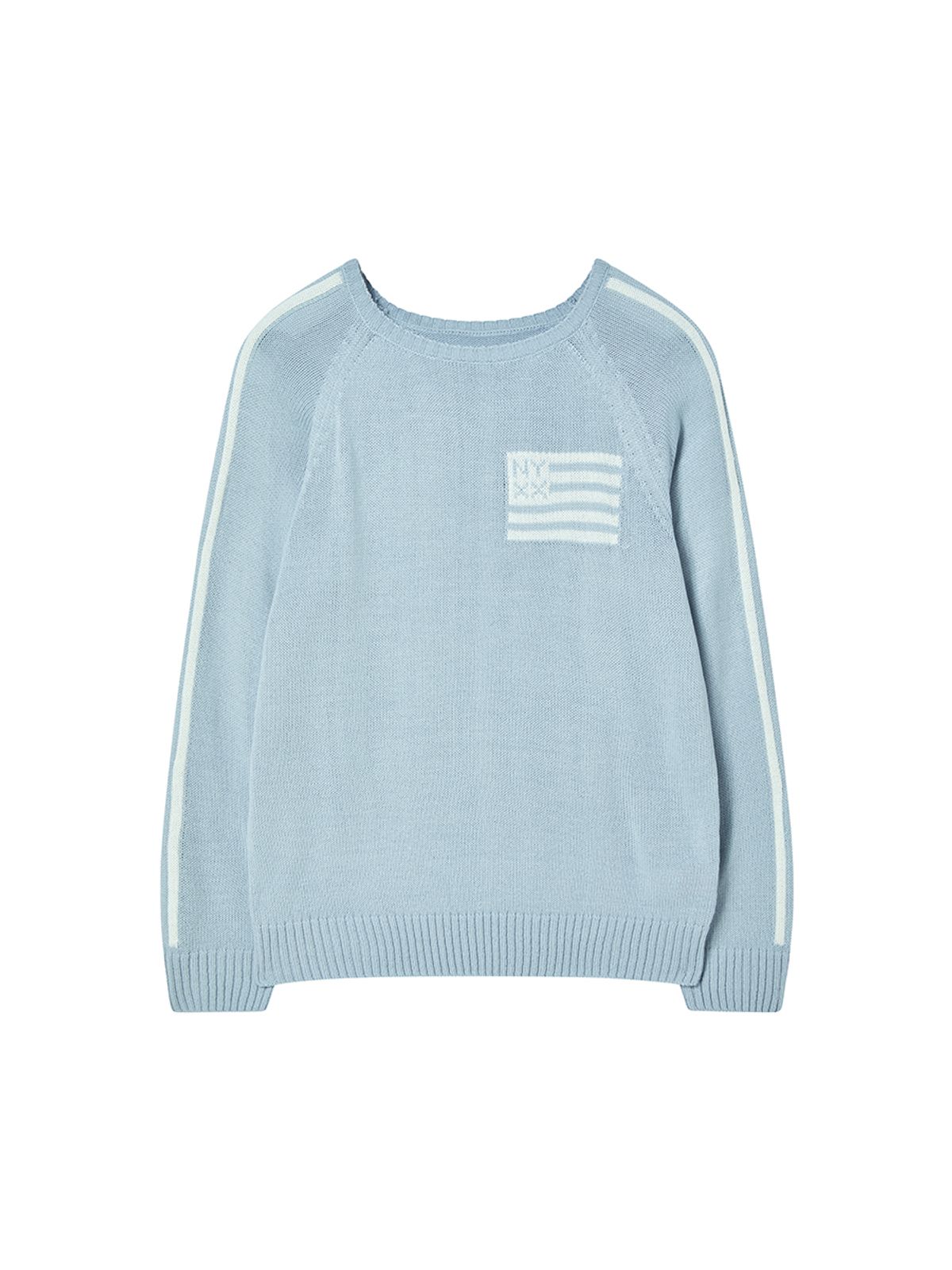 엔와이엑스엑스(NYXX) FLAG BOATNECK KNIT LIGHT BLUE
