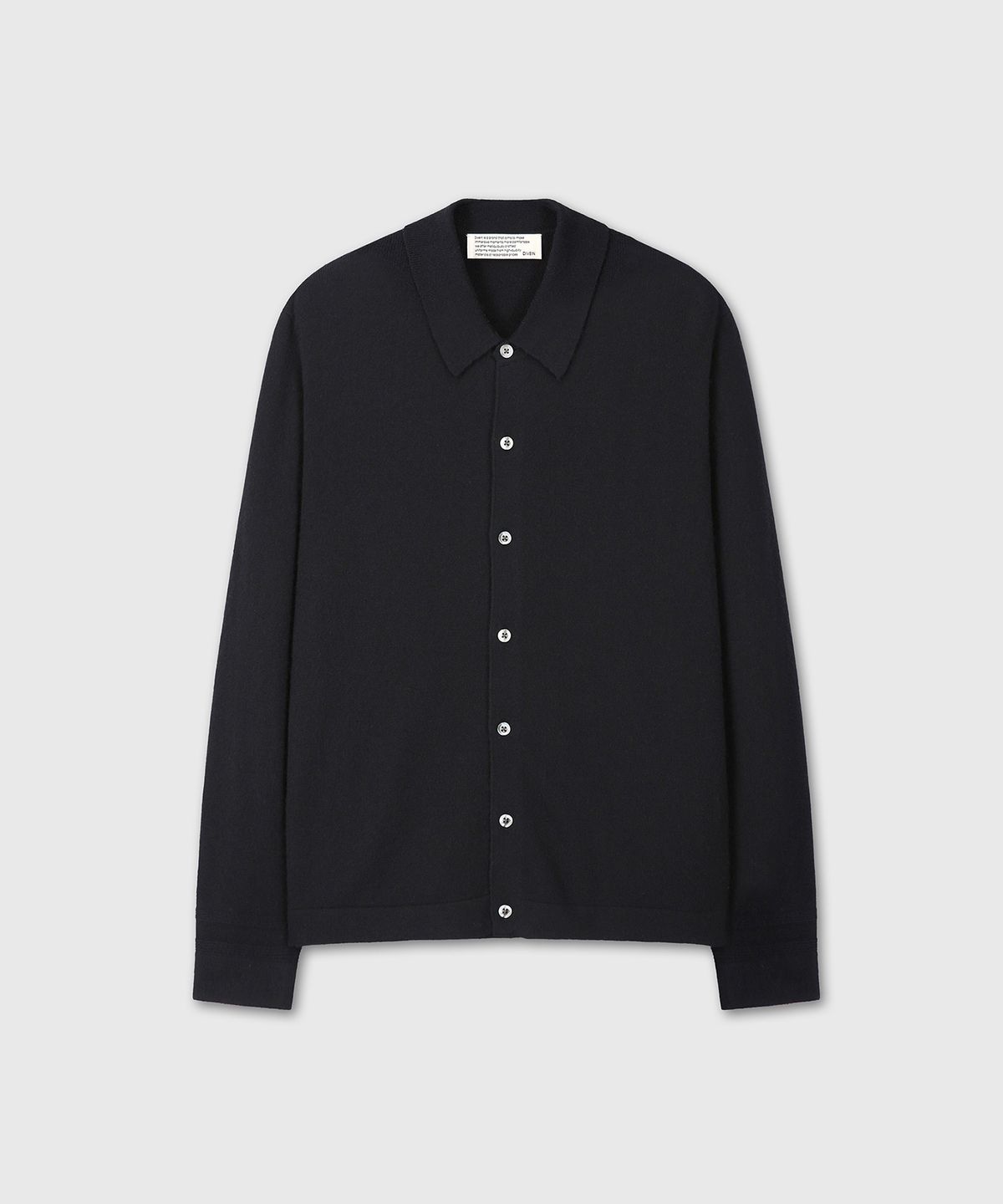 다이브인(DIVEIN) COLLAR KNIT SHIRT (BLACK)