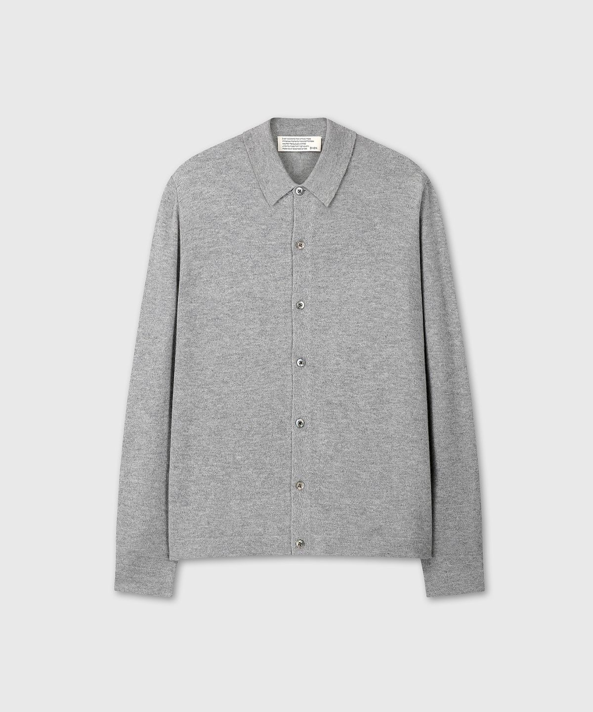 다이브인(DIVEIN) COLLAR KNIT SHIRT (MELANGE GRAY)
