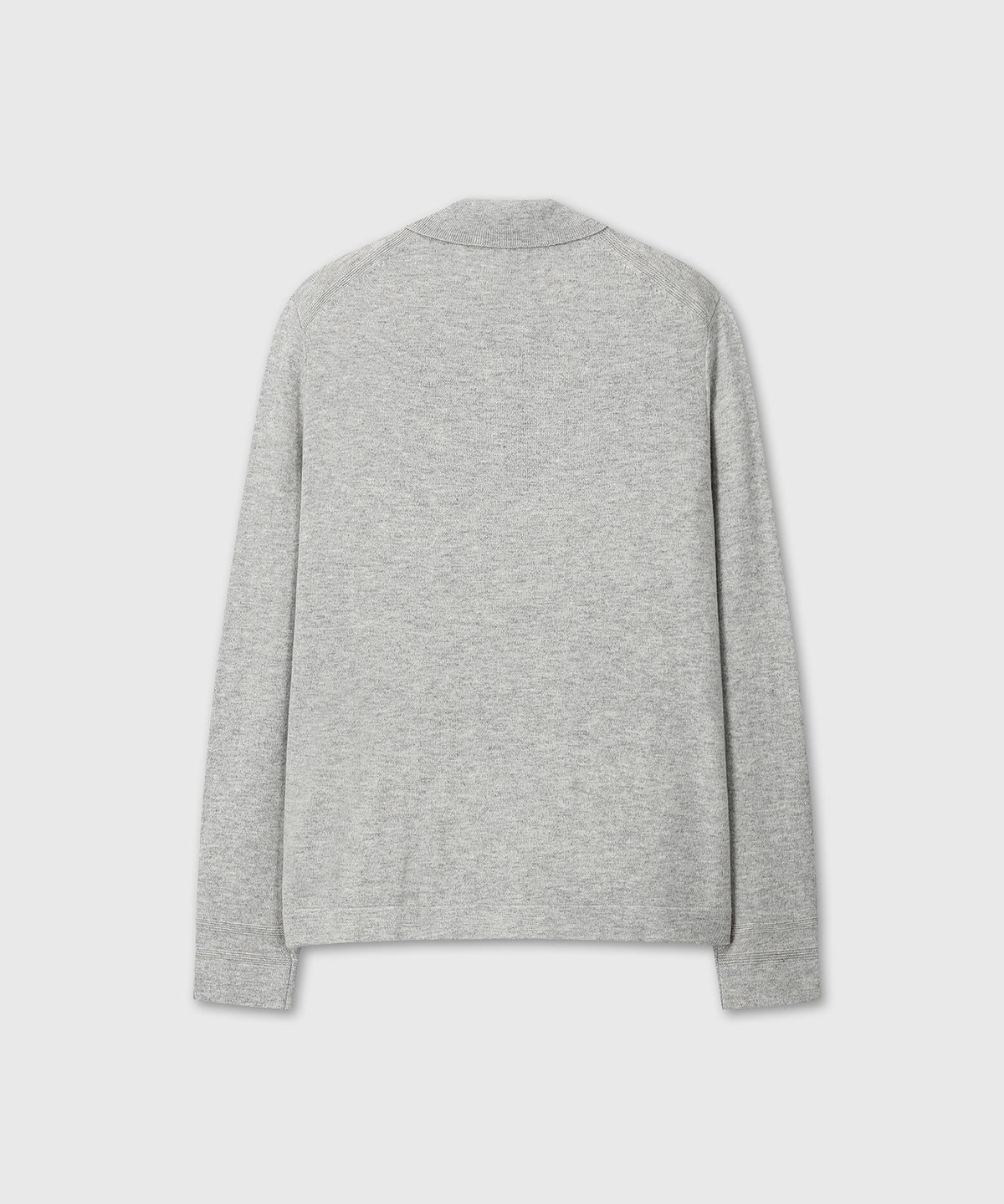 다이브인(DIVEIN) COLLAR KNIT SHIRT (WHITE MELANGE)