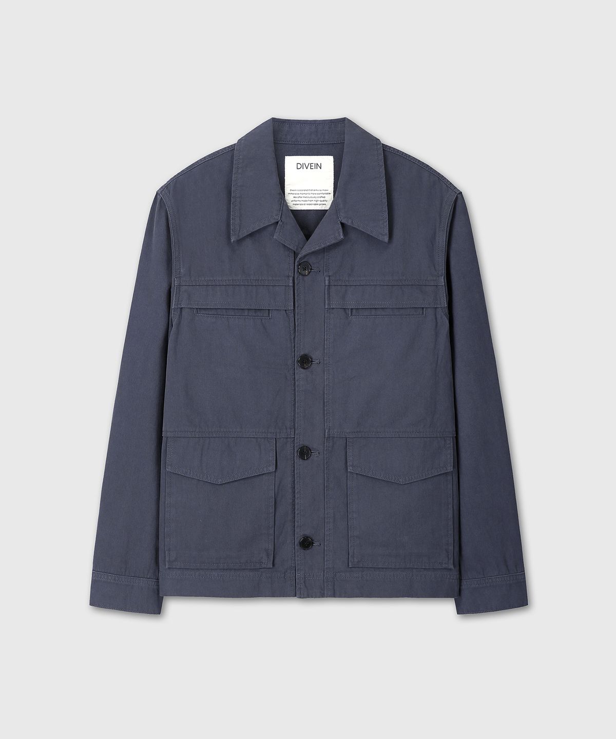 다이브인(DIVEIN) WASHED COTTON WORK JACKET (NAVY)