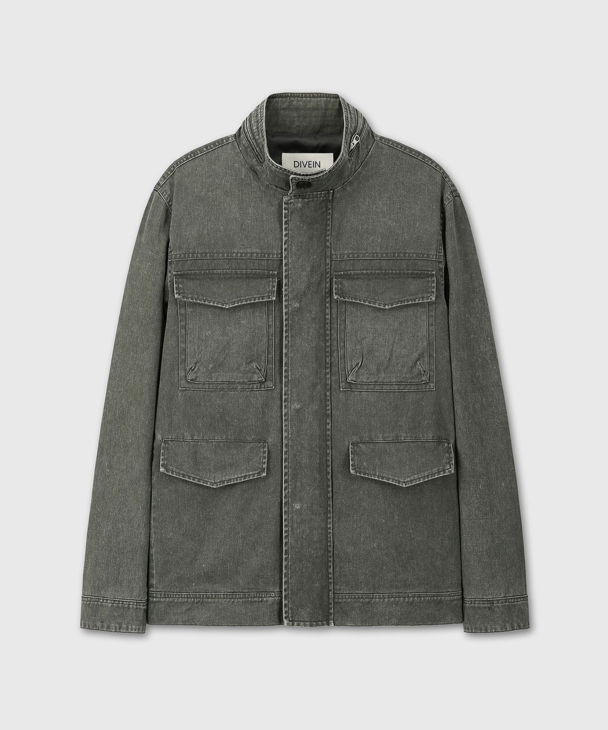 다이브인(DIVEIN) WASHED VINTAGE FIELD JACKET (KHAKI)