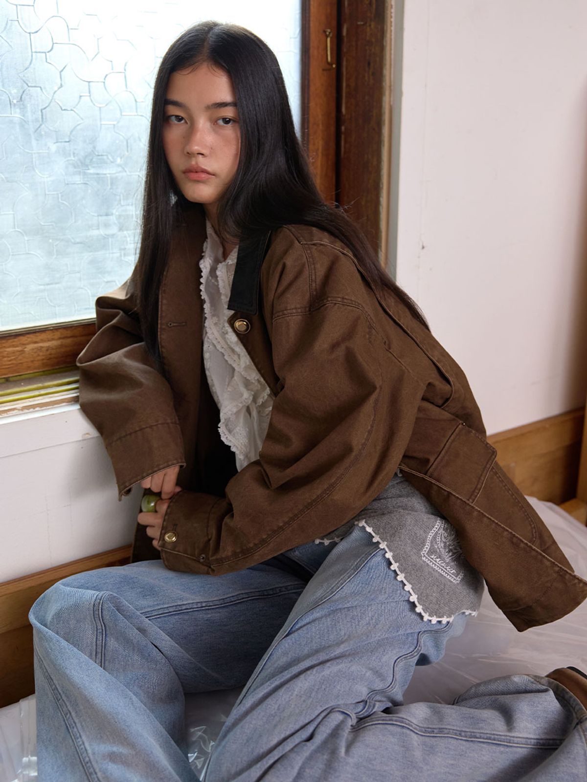 뮈뮈에르(MUEMUER) Cotton Work Jacket MU2678JK801M_BROWN