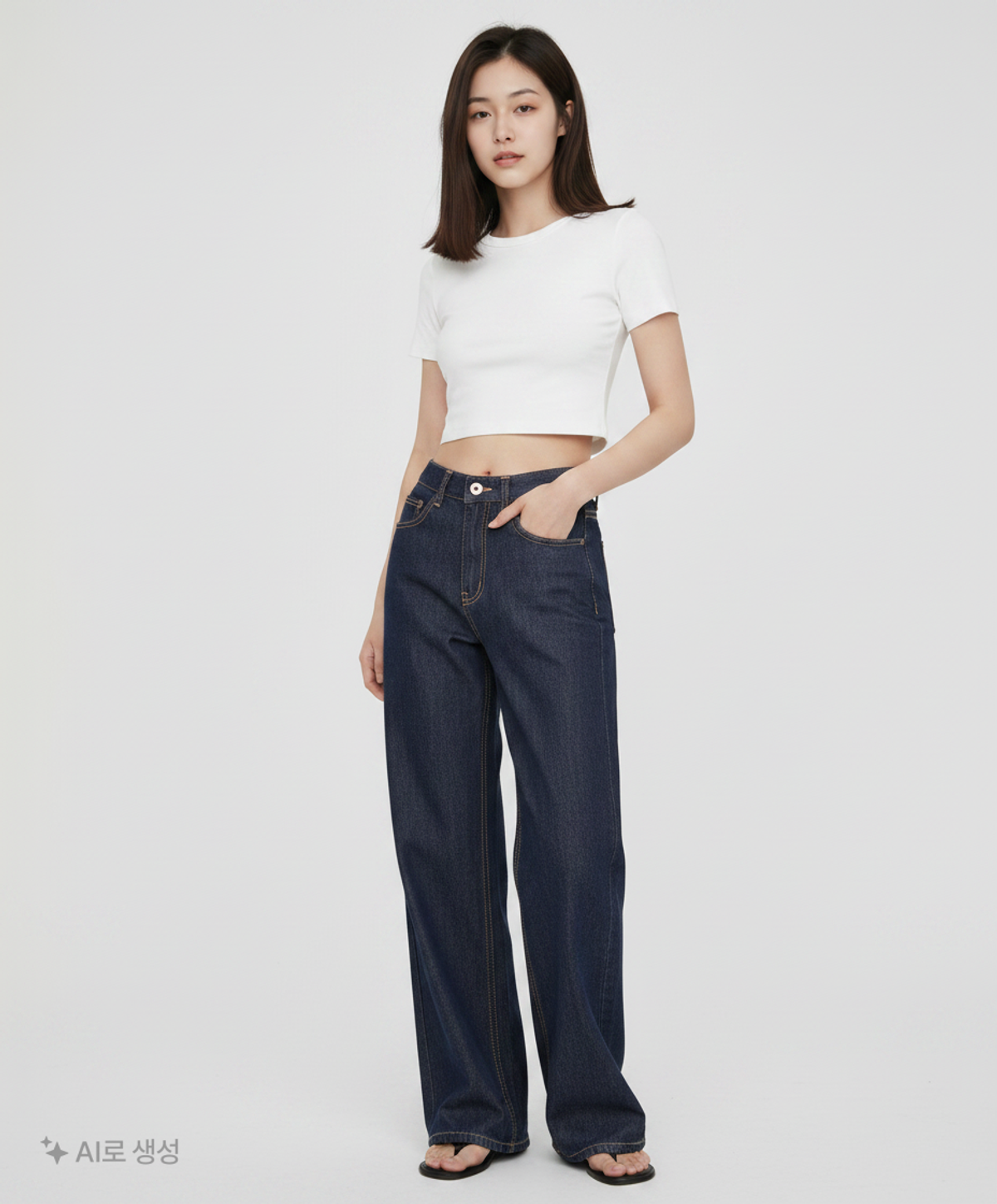 아우라(AULA) 청/데님 팬츠 M