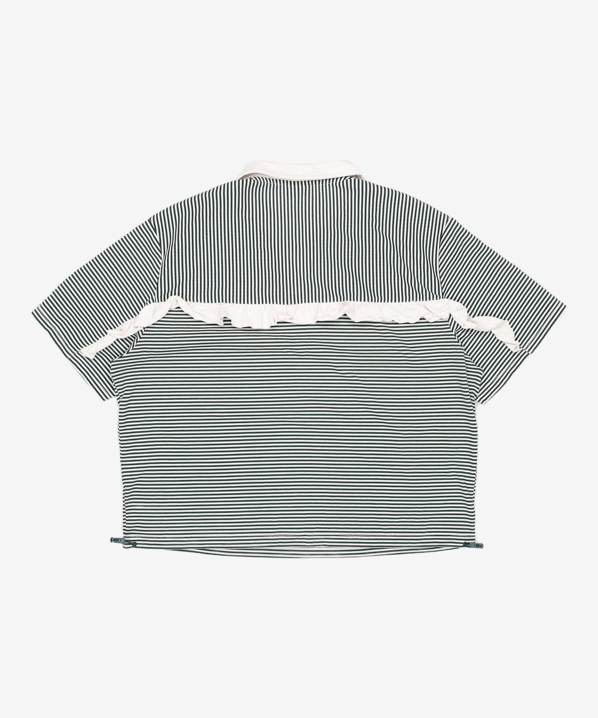 젝시믹스(XEXYMIX) 오픈 카라 백 러플 숏슬리브 XFK2QS1203 XL
