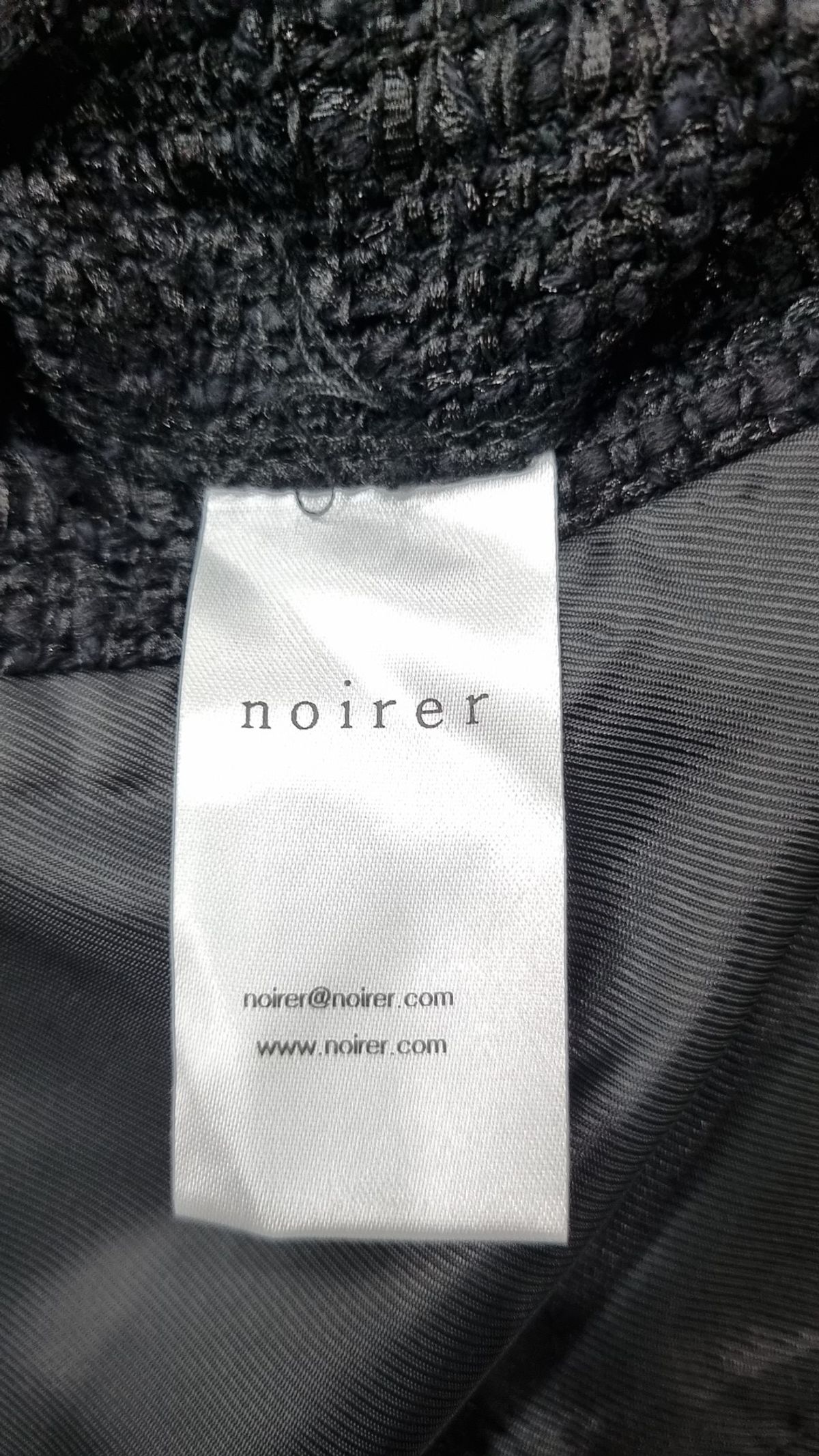 노이어(NOIRER) 펜시 트위드 집업 블루종 (블랙) 50