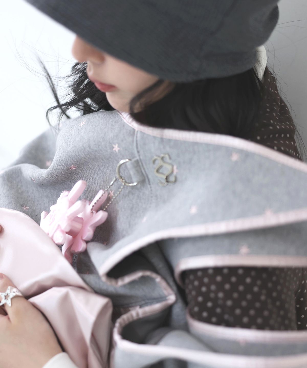 시월107(SIWL107) Bow Shoulder Bag (Pink Star)