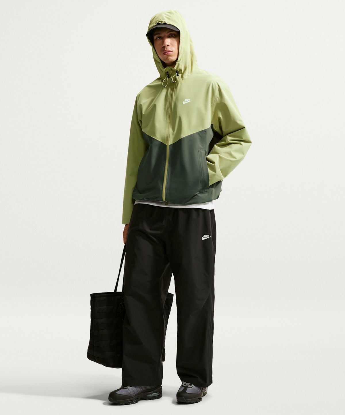 나이키(NIKE) 윈드러너 스톰 핏 ADV 재킷 M - 더스티 올리브:카모 그린:화이트 / IO4380-377