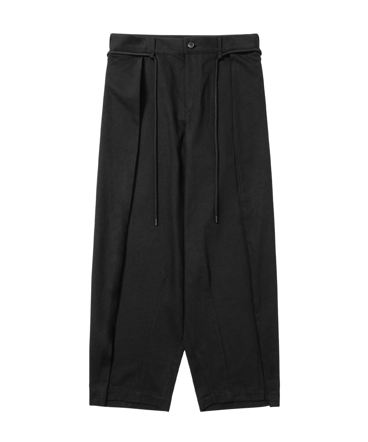 아조바이아조(AJOBYAJO) Cotton Twill One Tuck Pants [BLACK]