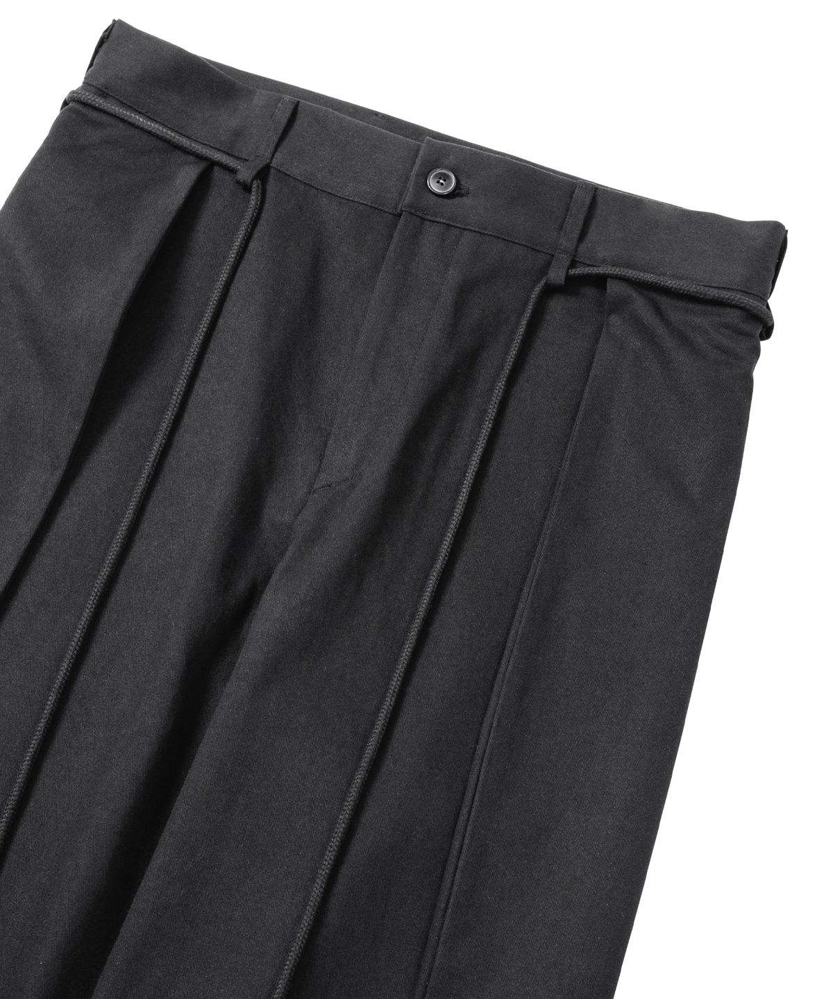 아조바이아조(AJOBYAJO) Cotton Twill One Tuck Pants [BLACK]