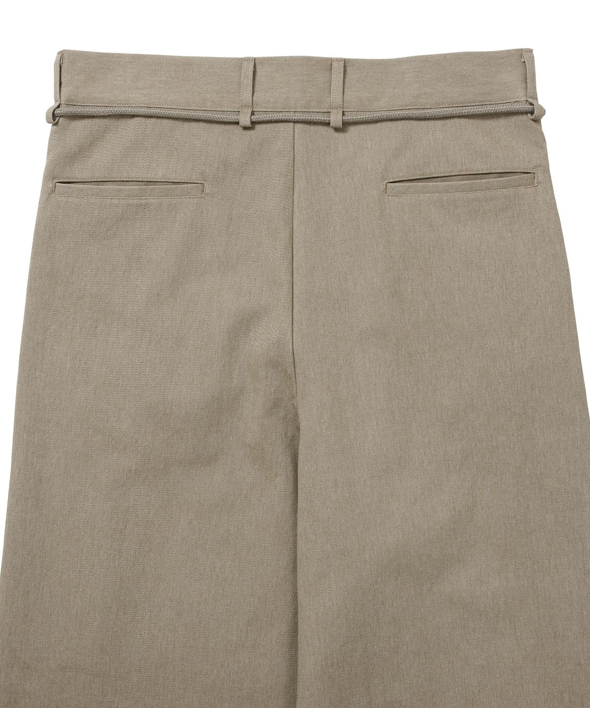 아조바이아조(AJOBYAJO) Cotton Twill One Tuck Pants [BEIGE]