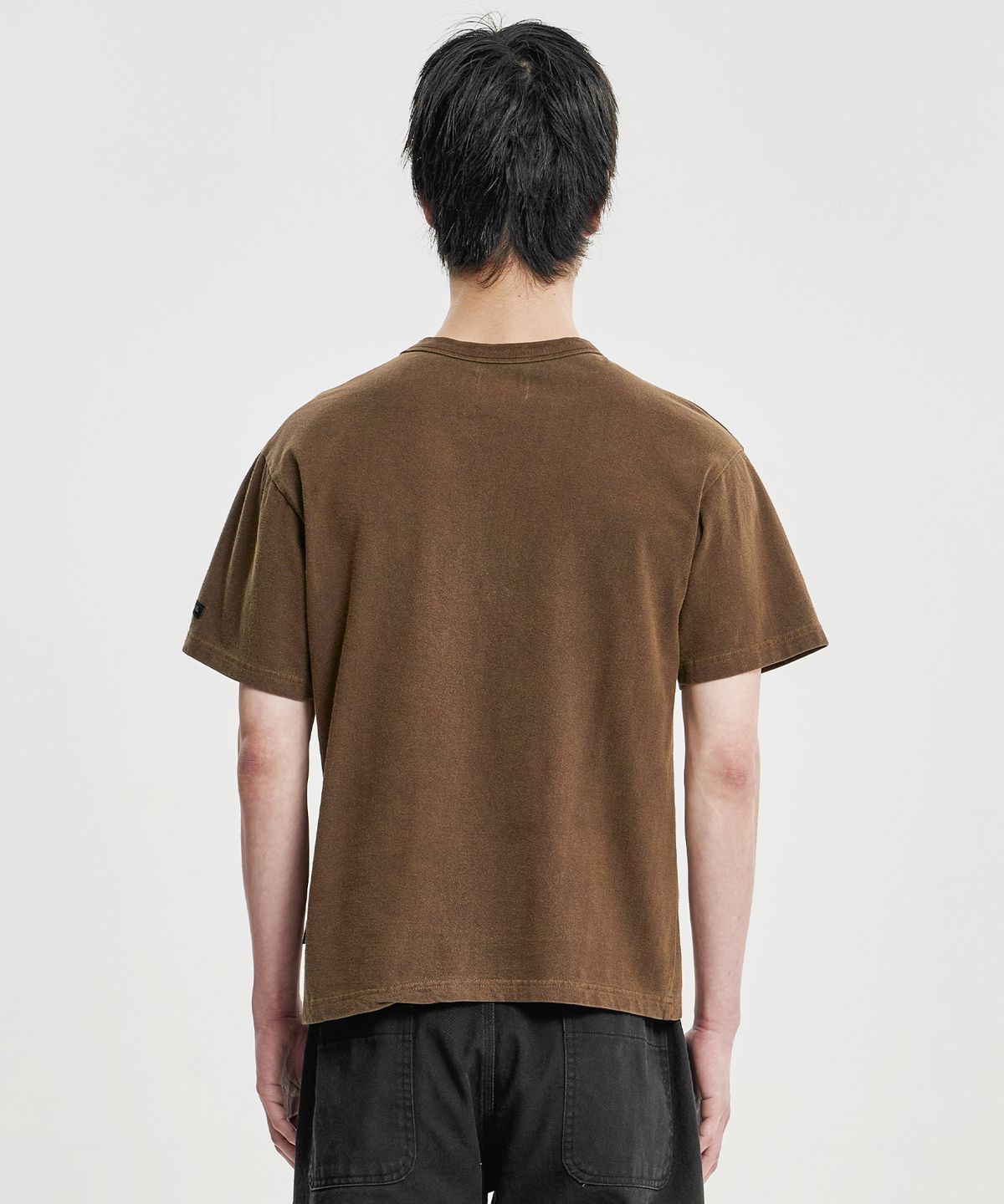 아조바이아조(AJOBYAJO) [RWK] CN Logo Washed T-Shirt [BROWN]