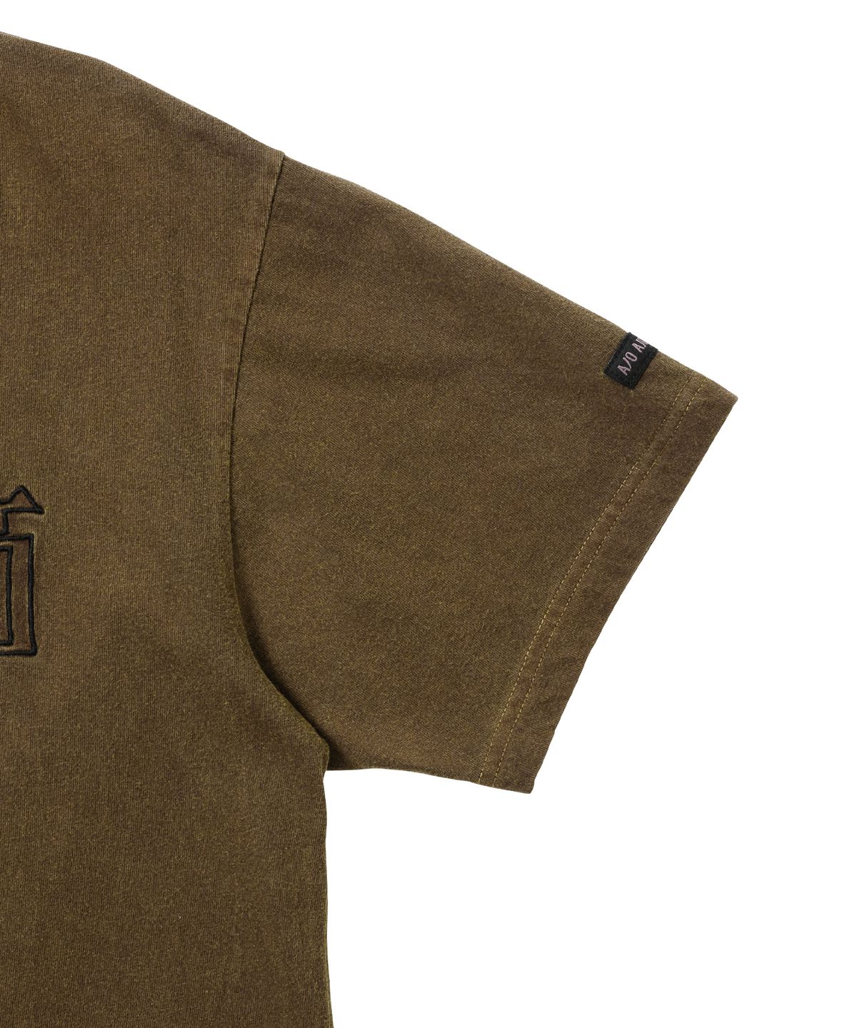 아조바이아조(AJOBYAJO) [RWK] CN Logo Washed T-Shirt [BROWN]