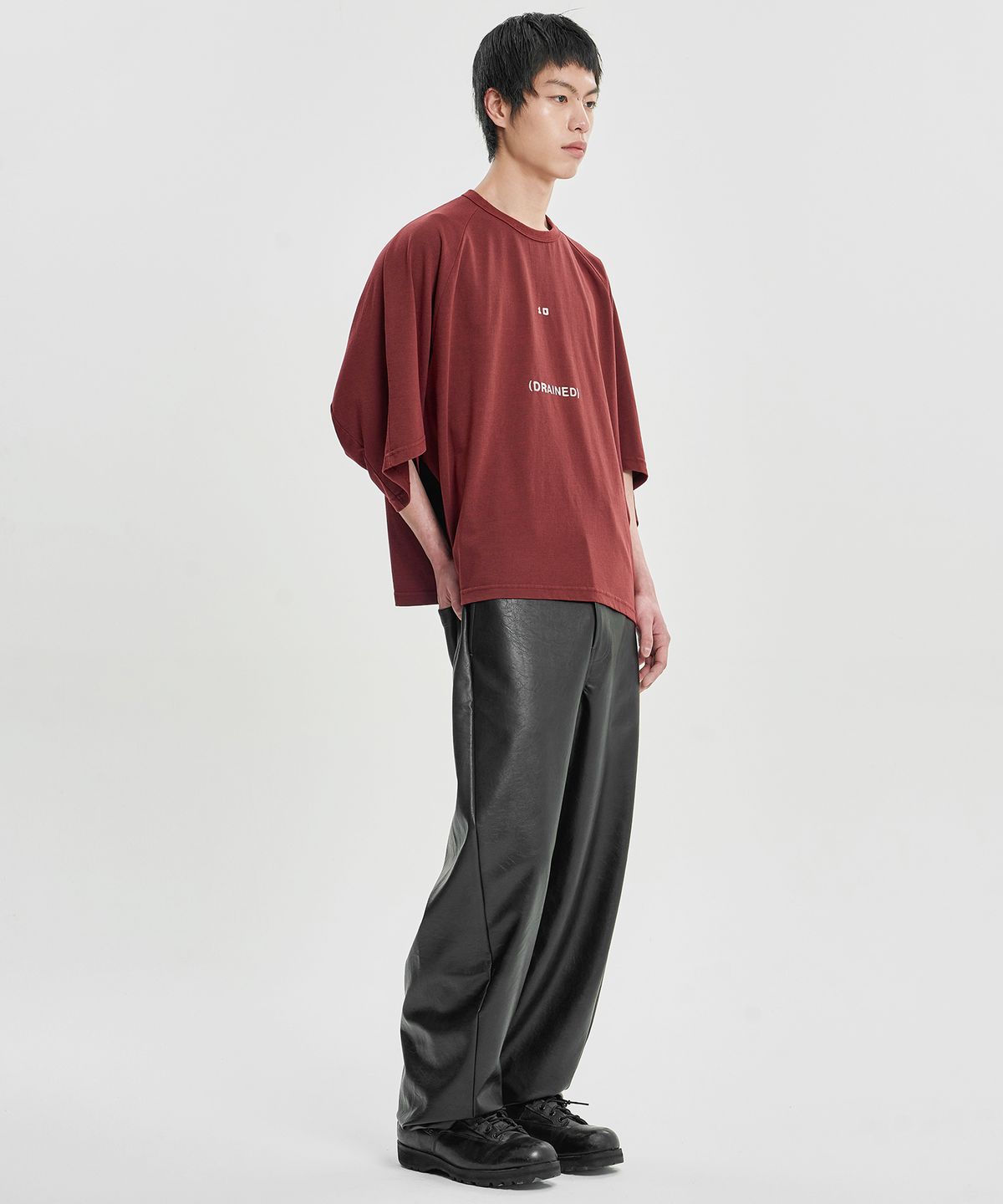 아조바이아조(AJOBYAJO) Washed The Me Decade Sculpted Raglan T-Shirt [BURGUNDY]