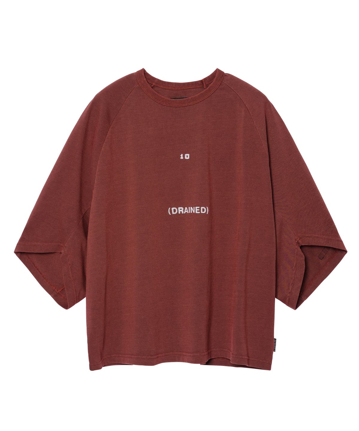 아조바이아조(AJOBYAJO) Washed The Me Decade Sculpted Raglan T-Shirt [BURGUNDY]