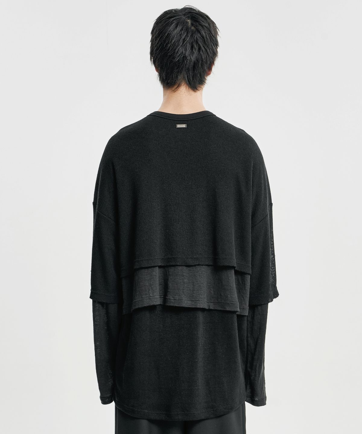 아조바이아조(AJOBYAJO) Triple Layered Long Sleeve [BLACK]
