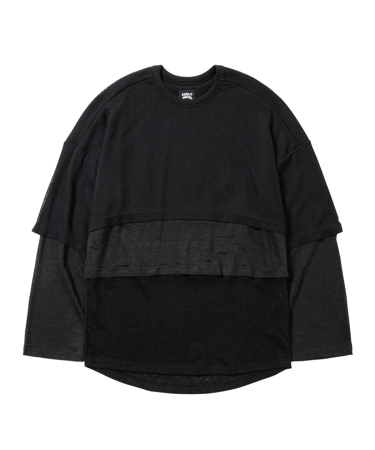아조바이아조(AJOBYAJO) Triple Layered Long Sleeve [BLACK]