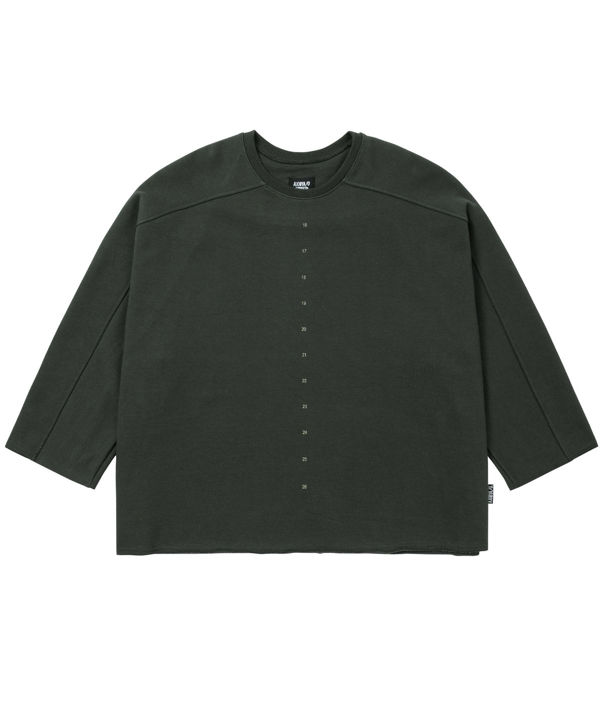 아조바이아조(AJOBYAJO) 10th Anniversary Raglan Sweatshirt [CHARCOAL]