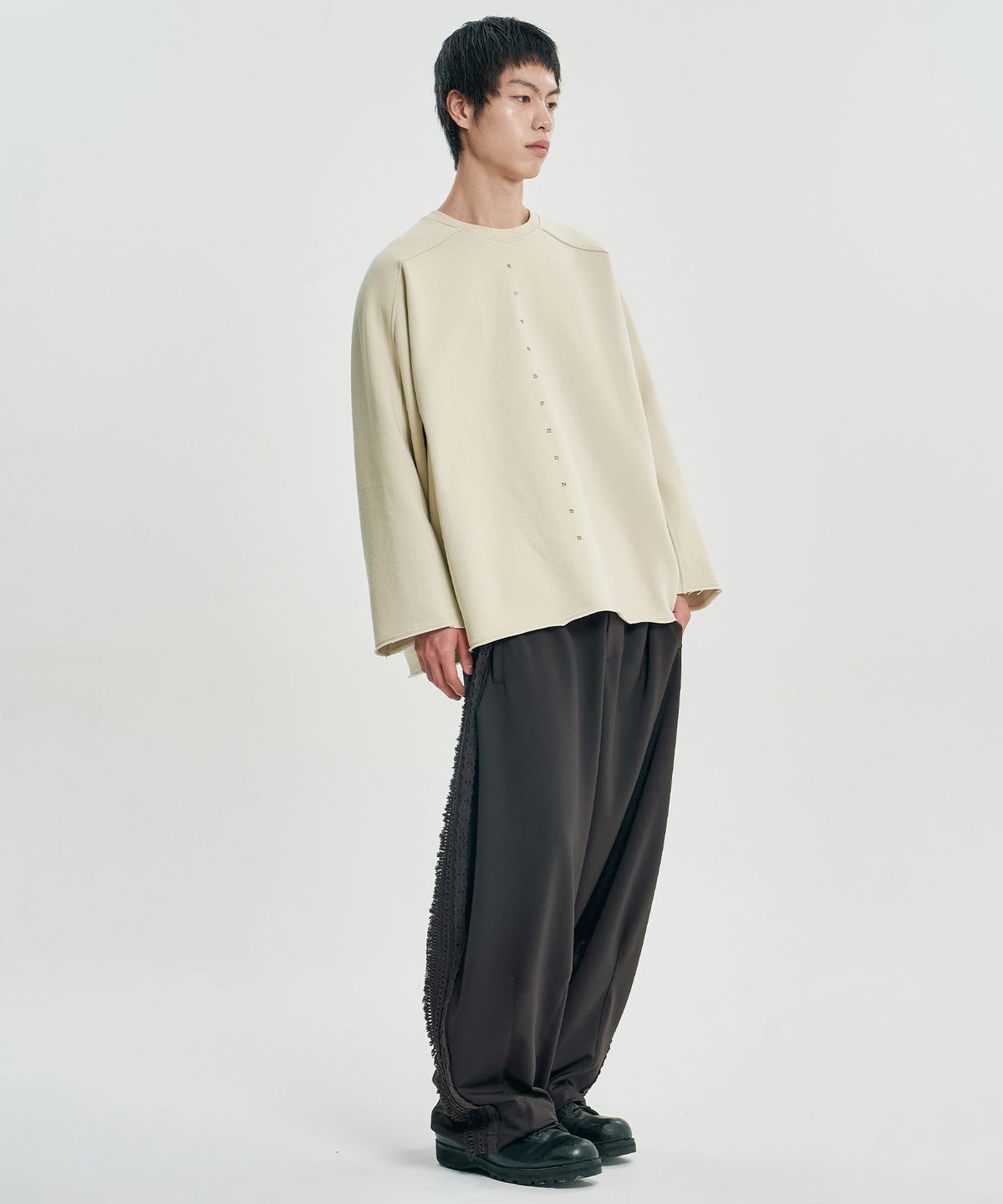 아조바이아조(AJOBYAJO) 10th Anniversary Raglan Sweatshirt [IVORY]